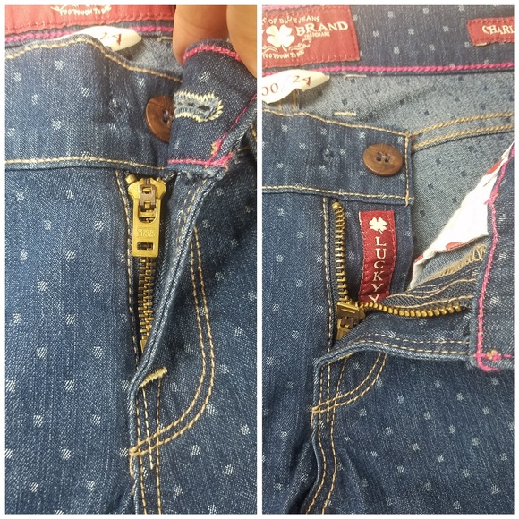 Lucky Brand skinny jeans crop polka dot size 00 - Picture 4 of 8